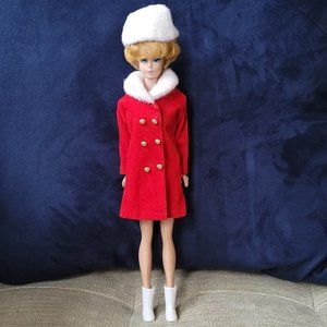 VTG 60's BARBIE Clone Red Suede Coat RARE